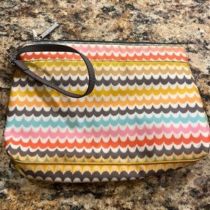 Kalencom Nylon Diaper Clutch Wristlet Bold Pattern Pockets Functional Zippered